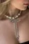 White Pearl Bow Choker Necklace