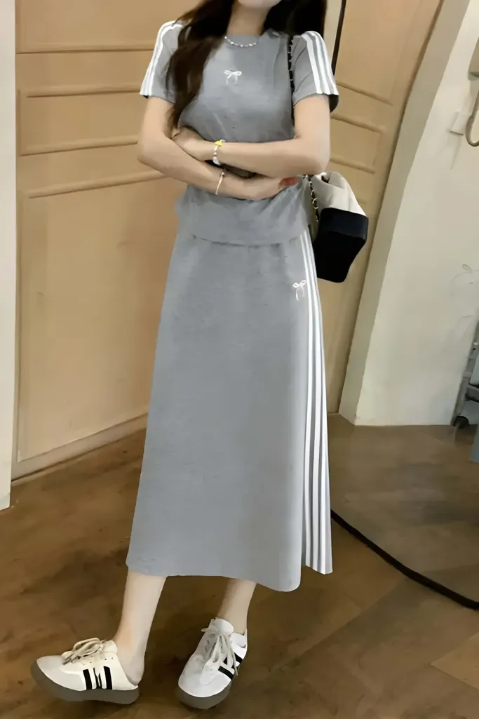 Grey Crew Neck Co-Ord Set - Image 1