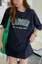 Navy Typography Oversized T-Shirt
