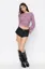 Purple Embroidered Crop Top