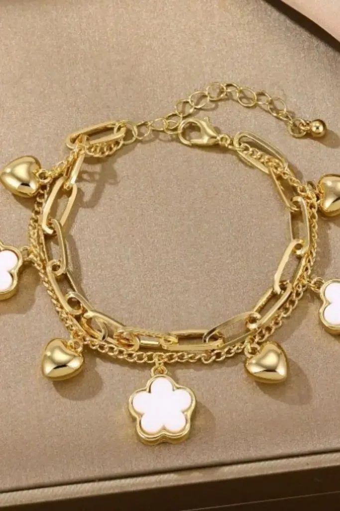 White Charm Chic Bracelet - Image 1