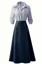 Dark Blue Striped Maxi Co-Ord Set
