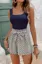 Blue Geometric Tie-Up Co-Ord Set
