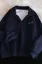 Navy Blue Oversized Polo Neck Sweatshirt