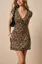 Black Floral V-Neck Mini Dress