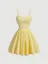 Light Yellow Sweetheart Skater Mini Dress