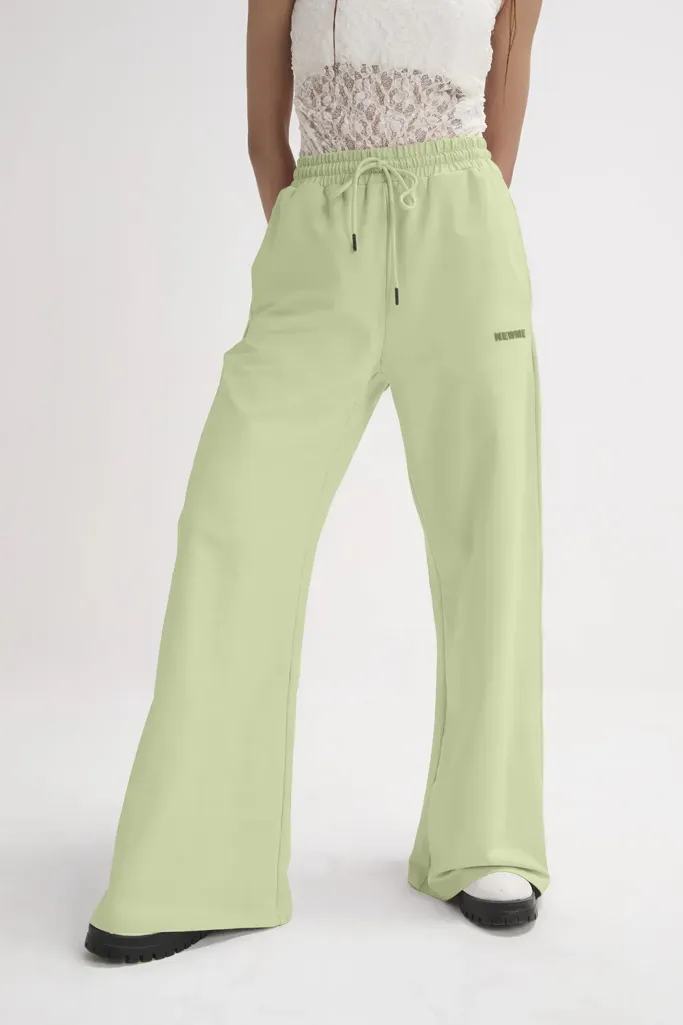 Green Solid High-Rise Trouser - Image 1