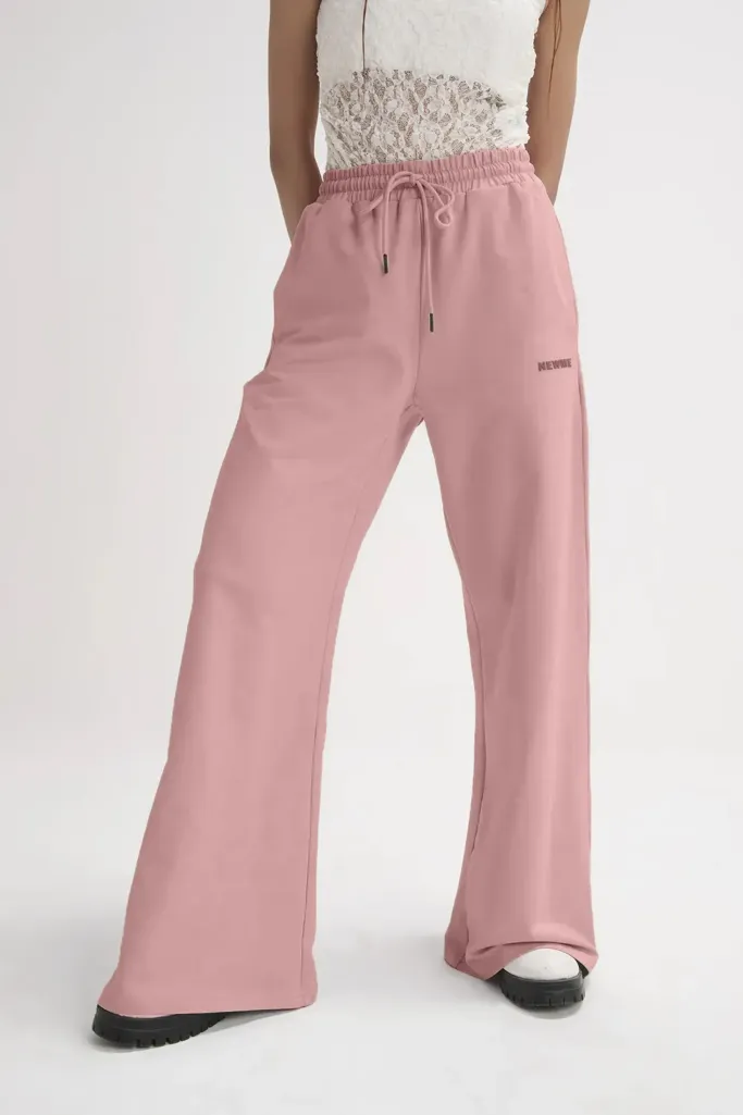 Pink Solid High-Rise Trouser - Image 1