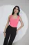 Pink Solid Square Neck Top