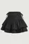 Black High Rise Ruffled Mini Skirt