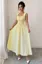 Light Yellow Smocked Maxi Dress