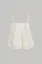 Off White Embroidered Square Neck Top