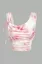 Light Pink Asymmetric Floral Crop Top