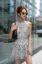 Beige Dalmatian Printed Halter Mini Dress