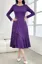 Dark Purple Draped Midi Dress