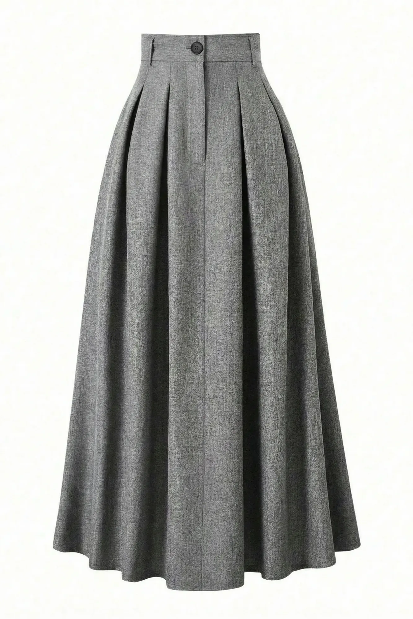Light Grey High Rise Pleated Skirt