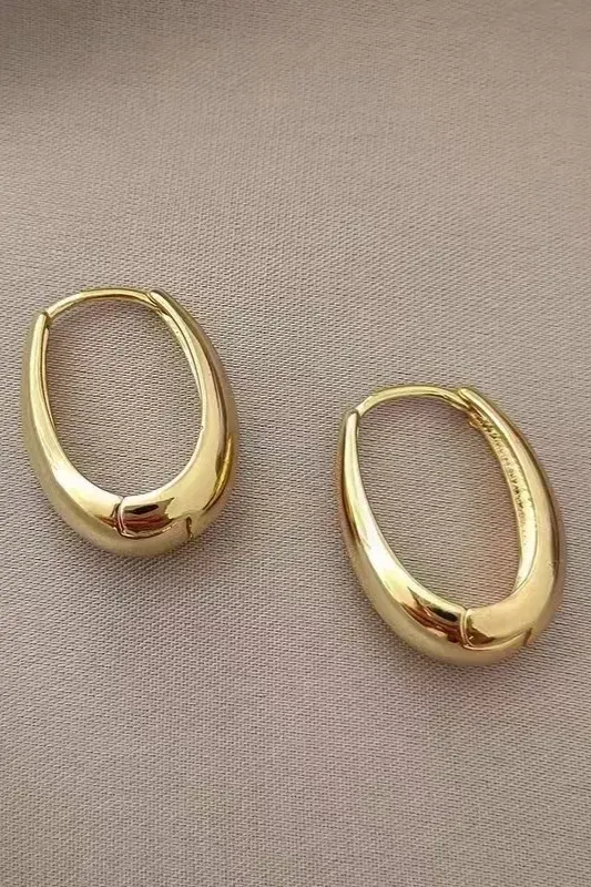 Golden Sunset Hoop Earrings - Image 1