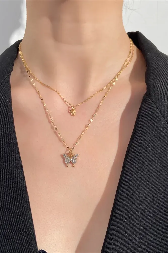 Golden Elegance Layered Necklace - Image 1