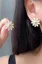 White Daisy Stud Earrings