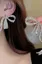 Silver Embellished Bow Earrings