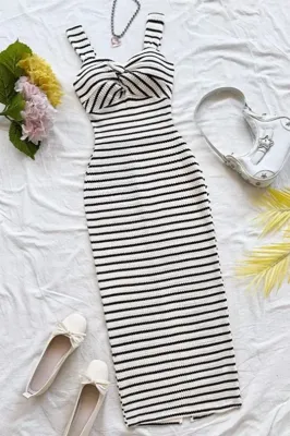 princess polly baby blue dress How to Wear a Striped Maxi Dress: 4 Outfit Ideas You'll Love
