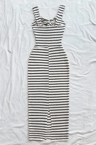 bodycon midi dress for women Navy Striped Bodycon Dress main image 0