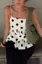 White Polka Dot Ruffled Top