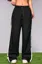 Black Mid Rise Striped Pants