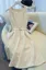 Off White Textured Belted Midi Dress