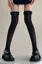 Black Ruffled Bow Stockings