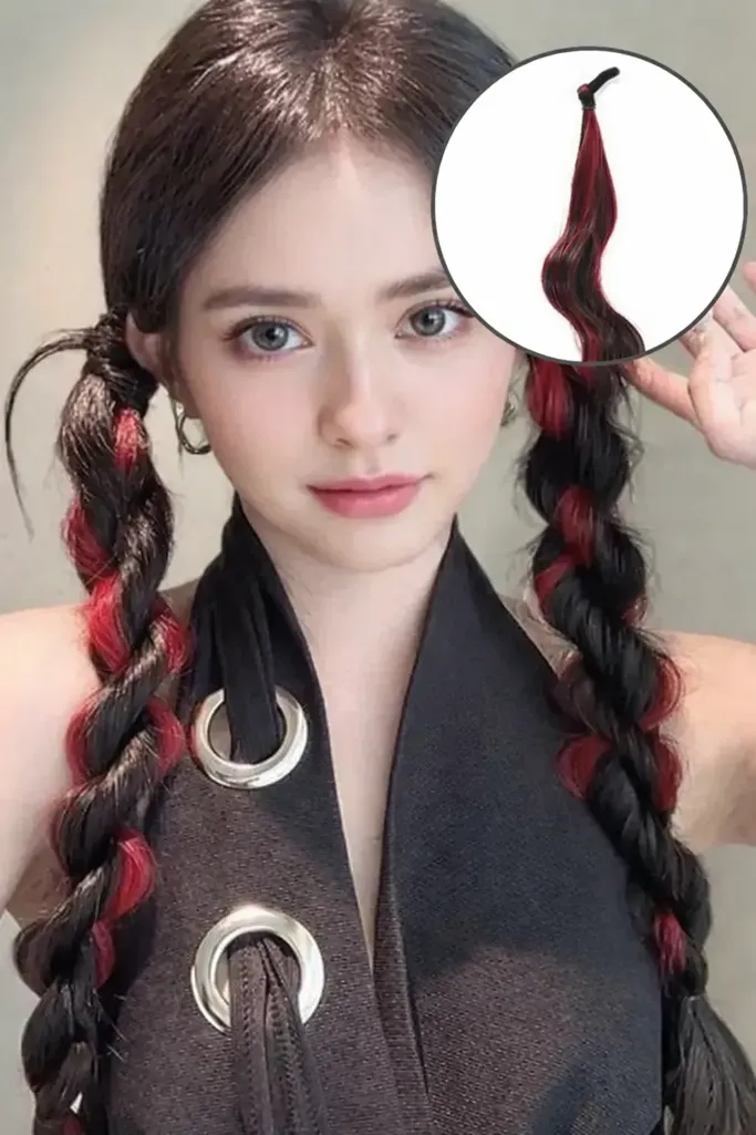 Red Chic Hair Extension - Image 1