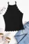 Black Scallop Hem Halter Top
