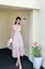 Light Pink Sweetheart Tiered Midi Dress
