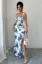 White Floral Mermaid Maxi Dress