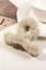 Beige Solid Faux-Fur Hair Clip