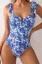 Blue Paisley Print Swimsuit