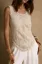 Beige Embroidered U-Neck Top