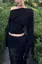 Black Solid One Shoulder Top