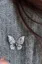 Grey Butterfly Elegance Brooch