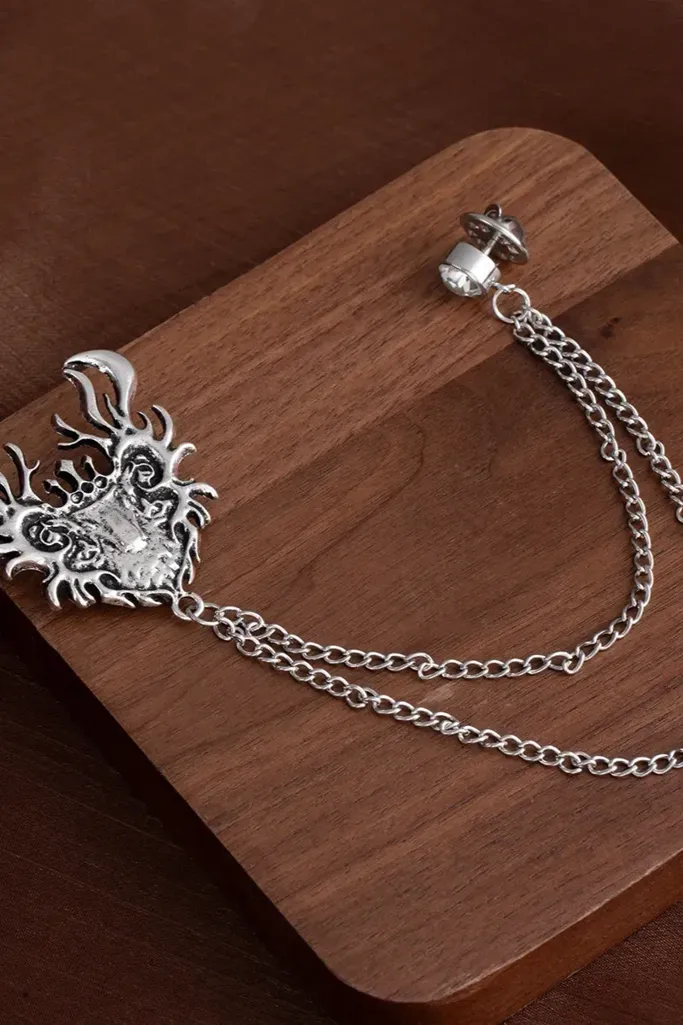 Silver Statement Elegant Pearl Brooch - Image 1