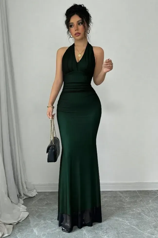 slim fit dress slacks Mavis Emerald Green Midi Dress