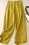 Yellow Mid-Rise Wide Leg Pants