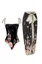 Black Floral Tie-Up Swimwear Set