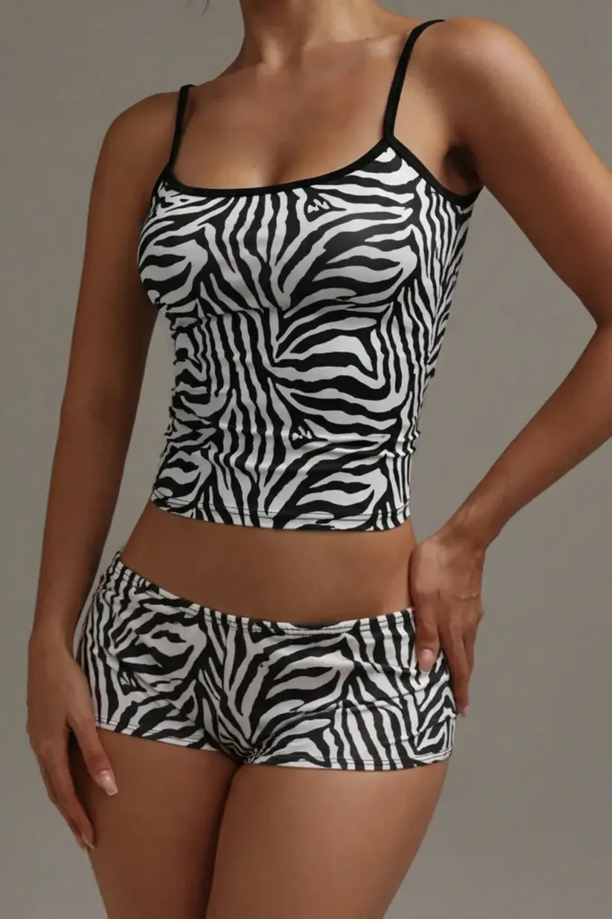 Black Zebra Printed Co-Ord Set - Image 1