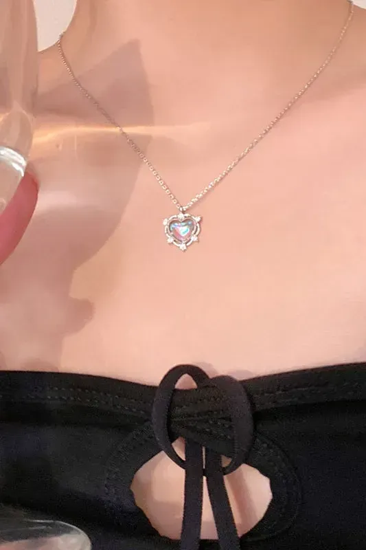 Silver Statement Pendant Necklace - Image 1