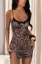 Brown Leopard Print Bodycon Mini Dress