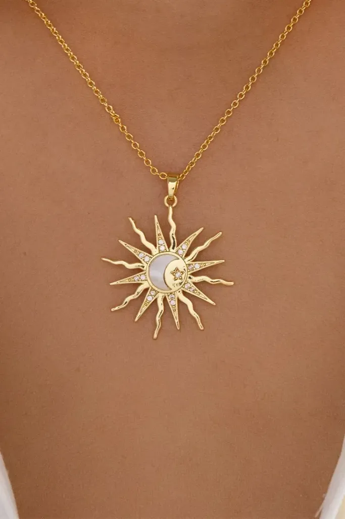 Golden Sunburst Necklace - Image 1