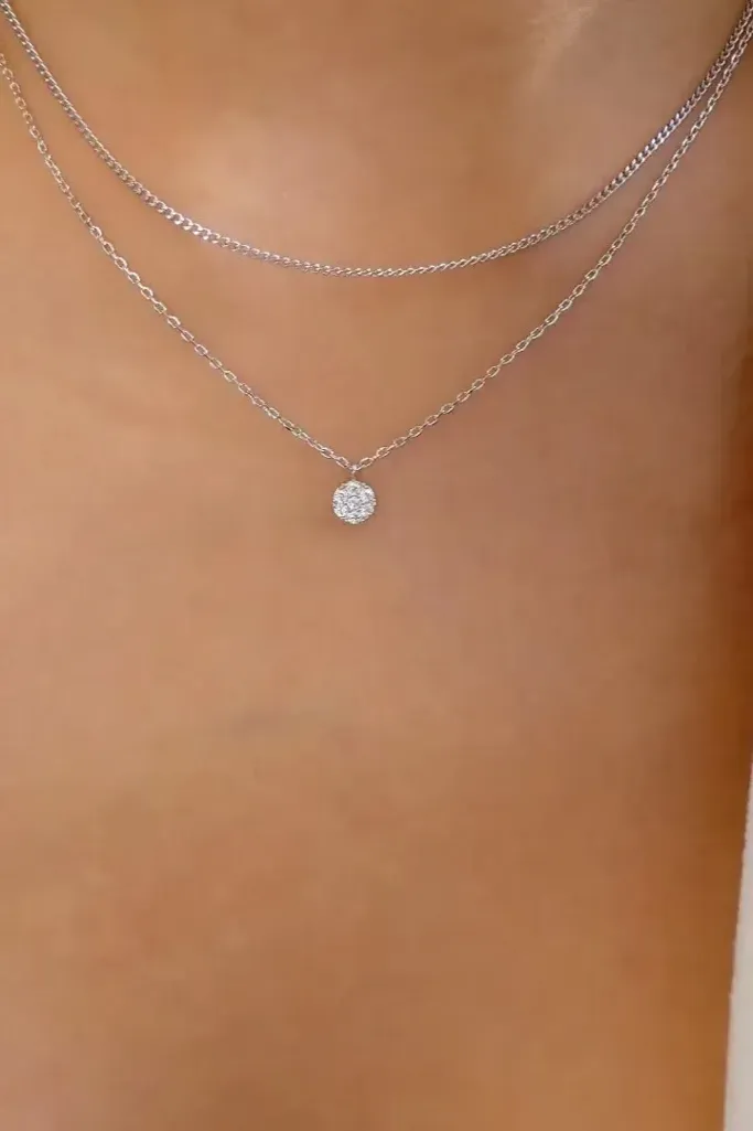 Silver Elegance Layered Necklace - Image 1