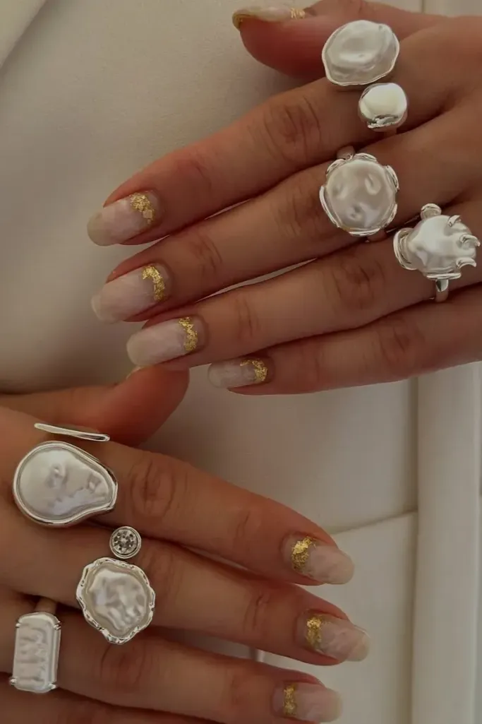 White Elegance Set Of 6 Rings - Image 1