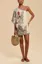 Off White Ethnic Print Mini Dress